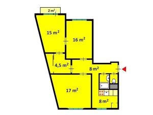 Pronájem bytu 3+1, Brno, Bezručova, 72 m2