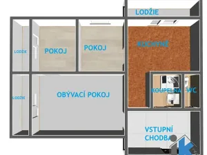 Prodej bytu 3+1, Olomouc, Janského, 63 m2
