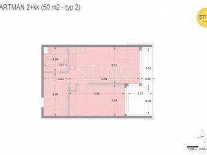 Pronájem bytu 2+kk, České Budějovice, Na Zlaté stoce, 50 m2