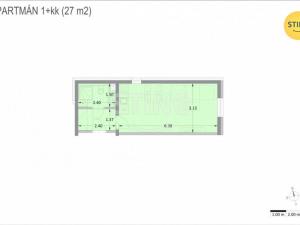 Pronájem bytu 1+kk, České Budějovice, Na Zlaté stoce, 27 m2