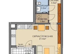 Prodej bytu 1+kk, Praha - Ruzyně, Drnovská, 33 m2