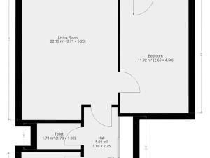 Pronájem bytu 2+kk, Praha - Bohnice, Pekařova, 47 m2