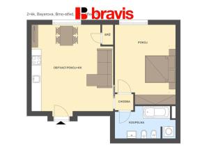 Prodej bytu 2+kk, Brno - Veveří, 50 m2