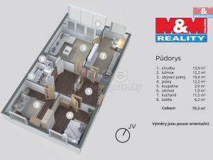 Prodej bytu 3+1, Teplice - Trnovany, Bohosudovská, 78 m2