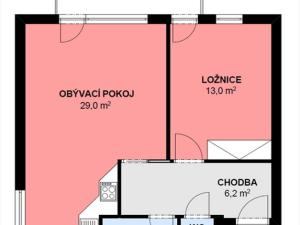 Pronájem bytu 2+kk, Brno, Langrova, 55 m2