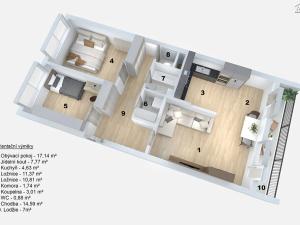 Prodej bytu 3+kk, Praha - Strašnice, Pod strání, 72 m2