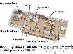 Prodej rodinného domu, Borovnice, 150 m2