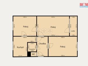 Prodej bytu 3+1, Habartov, Čs. armády, 68 m2