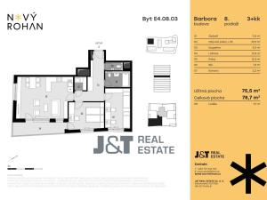Prodej bytu 3+kk, Praha - Karlín, Libeňský ostrov, 76 m2