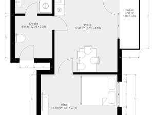 Pronájem bytu 2+kk, Brno, Slatinská, 42 m2