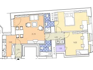 Pronájem bytu 3+1, Praha - Vyšehrad, Vratislavova, 75 m2
