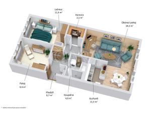 Pronájem bytu 3+kk, Mělník, Františka Kriegela, 69 m2
