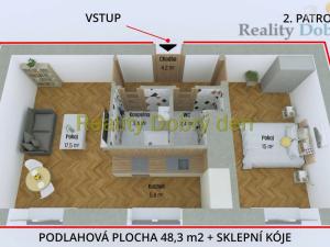 Pronájem bytu 2+1, Bruntál, Švermova, 48 m2