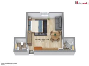 Prodej bytu 1+kk, Merklín - Pstruží, 27 m2