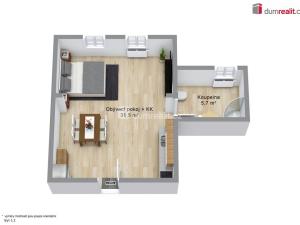 Prodej bytu 1+kk, Merklín - Pstruží, 37 m2