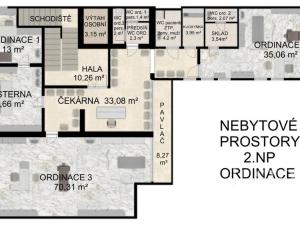Pronájem ordinace, Písek - Vnitřní Město, Havlíčkovo nám., 76 m2