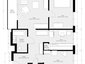 Pronájem bytu 3+1, Brno, Dunajská, 62 m2