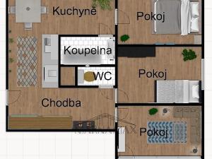 Prodej bytu 3+1, Chomutov, U Hačky, 60 m2