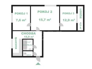 Pronájem bytu 3+1, Ostrava - Zábřeh, Svornosti, 56 m2