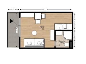 Pronájem bytu 1+kk, Praha - Petrovice, Frostova, 17 m2