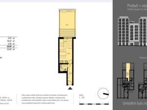 Prodej bytu 1+kk, Praha - Karlín, U Mlýnského kanálu, 28 m2
