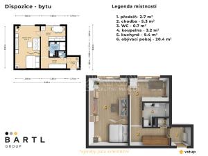 Prodej bytu 1+1, Hořice na Šumavě, 42 m2