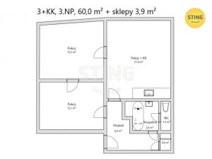 Prodej bytu 3+kk, Olomouc - Nová Ulice, Škrétova, 60 m2