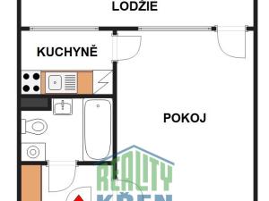Pronájem bytu 1+kk, Praha - Krč, Hurbanova, 27 m2