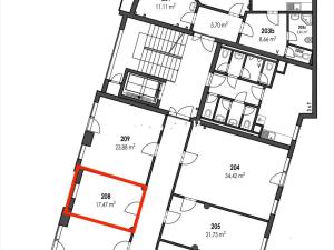 Pronájem kanceláře, Brno - Černovice, Klíčova, 40 m2