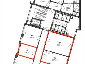 Pronájem kanceláře, Brno - Černovice, Klíčova, 40 m2