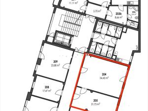 Pronájem kanceláře, Brno - Černovice, Klíčova, 40 m2