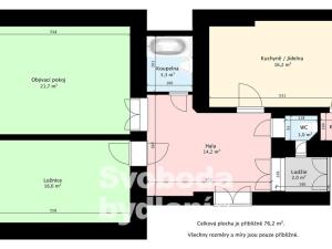 Pronájem bytu 3+kk, Praha - Vinohrady, Lužická, 75 m2