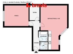 Prodej bytu 2+kk, Modřice, náměstí Svobody, 87 m2