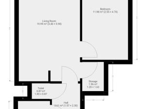 Pronájem bytu 2+kk, Praha - Modřany, Pertoldova, 41 m2