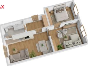 Prodej bytu 2+1, Úpice, náměstí T. G. Masaryka, 48 m2