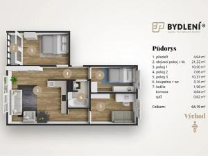 Prodej bytu 4+kk, Litoměřice, Družstevní, 64 m2