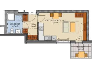 Pronájem bytu 1+kk, Praha - Dolní Měcholupy, Kardausova, 36 m2
