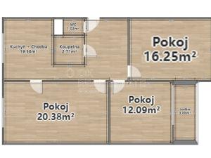 Prodej bytu 3+1, Planá, Fučíkova, 72 m2
