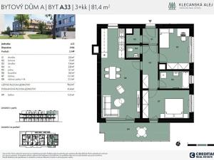Prodej bytu 3+kk, Klecany, Topolová, 81 m2