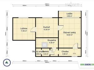 Pronájem bytu 2+1, Šumperk, Prievidzská, 50 m2