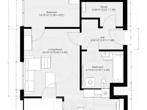Pronájem bytu 2+kk, Praha - Dolní Měcholupy, Kryšpínova, 57 m2