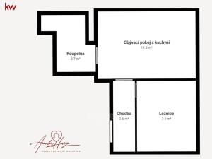 Pronájem bytu 2+kk, Praha - Prosek, Lovosická, 25 m2
