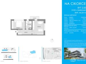 Prodej bytu 2+kk, Praha - Modřany, Na Cikorce, 44 m2