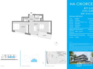 Prodej bytu 2+kk, Praha - Modřany, Na Cikorce, 47 m2