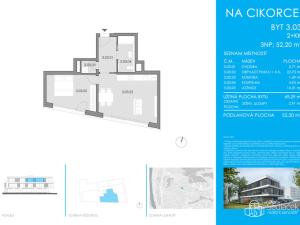 Prodej bytu 2+kk, Praha - Modřany, Na Cikorce, 52 m2