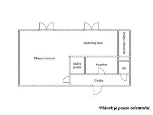 Pronájem bytu 1+kk, Kladno, Vašíčkova, 38 m2