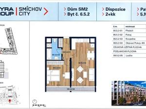 Pronájem bytu 2+kk, Praha - Smíchov, Šiklové, 58 m2