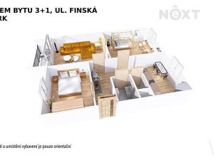 Pronájem bytu 3+1, Šumperk, Finská, 70 m2