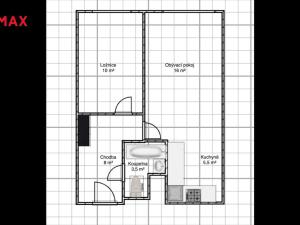 Pronájem bytu 2+kk, Praha - Komořany, Na Komořsku, 45 m2