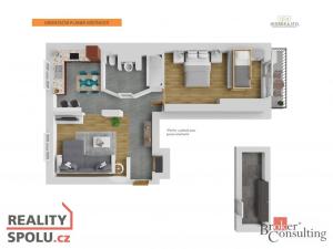 Prodej bytu 2+kk, Pardubice - Zelené Předměstí, Benešovo náměstí, 65 m2